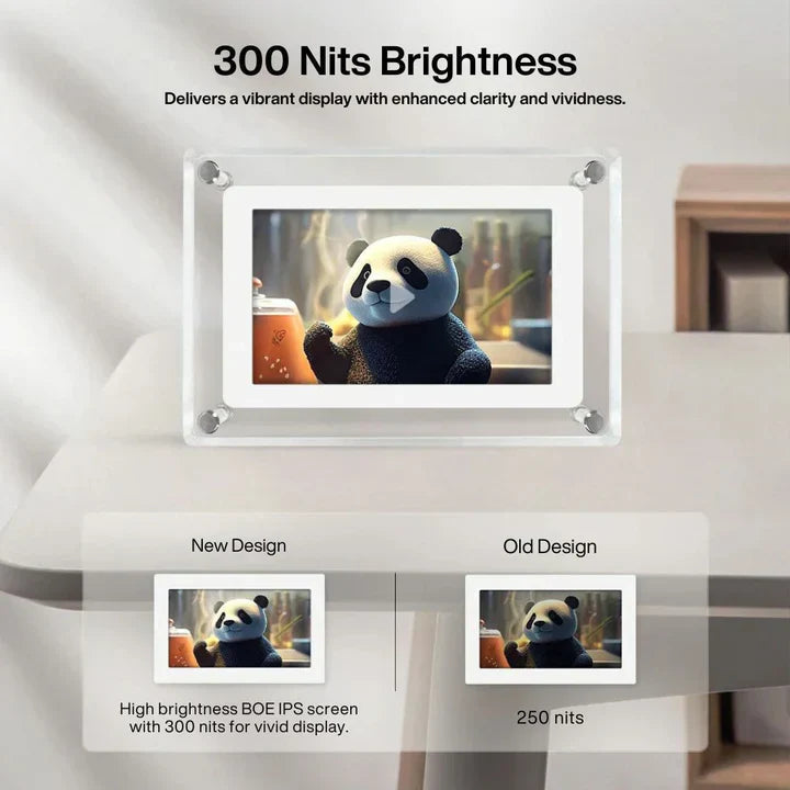 7-Inch Digital Video Photo Frame – HD Display, 2GB Storage & Rechargeable Battery