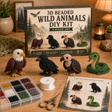 3D Beaded Craft Kit – Glass Bead Animal Figures, Beginner-Friendly & 12 Motif Sets