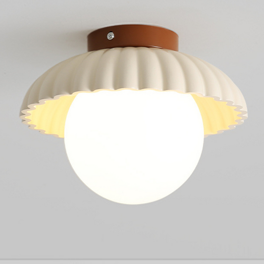 Ceiling Light – Iron and Glass Design, Modern Style & Flush Mount