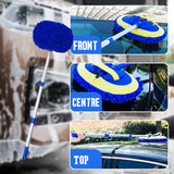 Telescopic Car Wash Brush – 58-115cm Extendable, 180° Swivel Head & Microfiber
