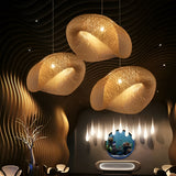 Bamboo Pendant Light – Handwoven Organic Design, Natural Finish & 50cm