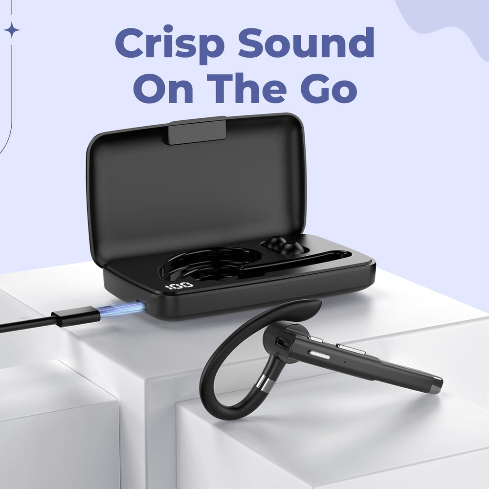 Bluetooth Headset – Dual Microphone, CVC8.0 Noise Cancelling & 72-Hour Battery