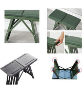 Folding Outdoor Stool with Cushion – Aluminum, Holds 120kg, 1.2kg, Weatherproof