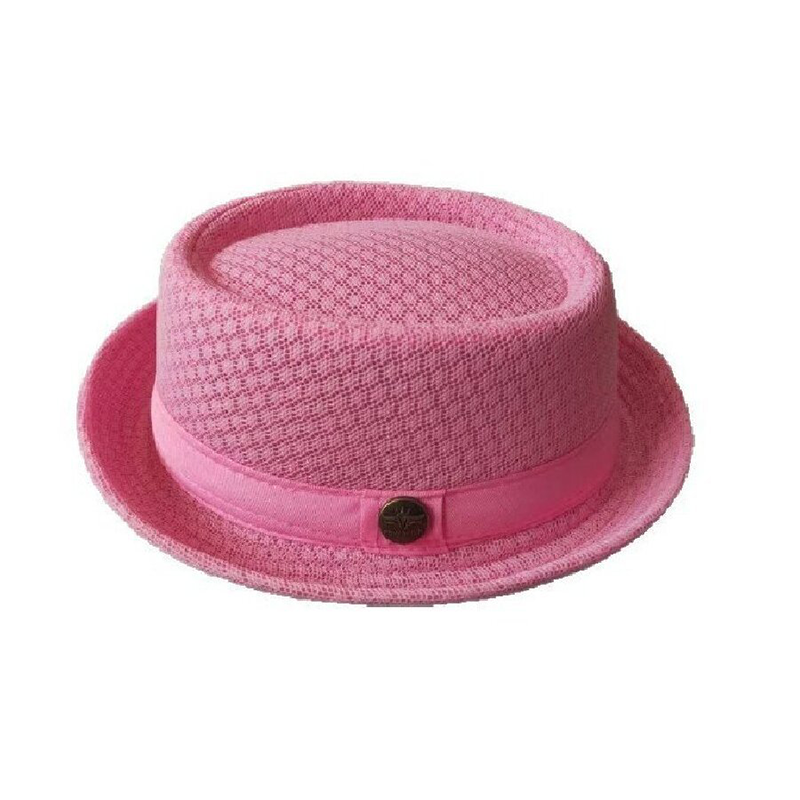 Pork Pie Mesh Hat – Breathable Summer Fedora, Unisex, Adjustable 58–60cm