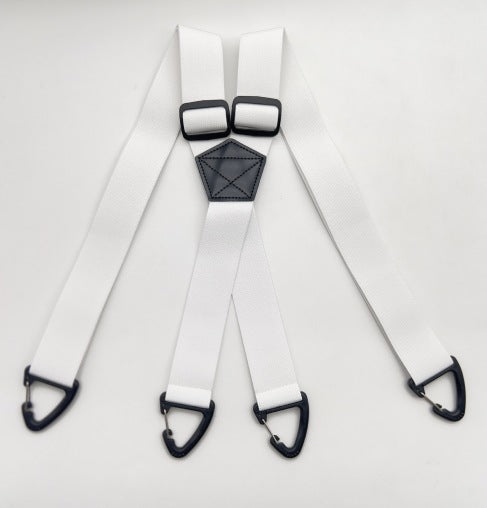 Men's Adjustable Y-Back Suspenders – 3.8cm Padded Straps, 120cm Length & Strong Clips