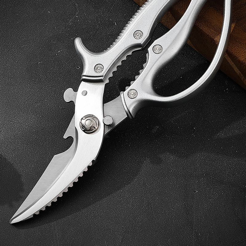 Multifunctional Kitchen Shears – 3Cr13 Stainless Steel, ABS Grip & Safety Lock