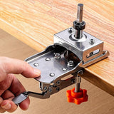 Door Hinge Drill Jig – Stainless Steel, Adjustable Edge Guide for 1-3cm Boards