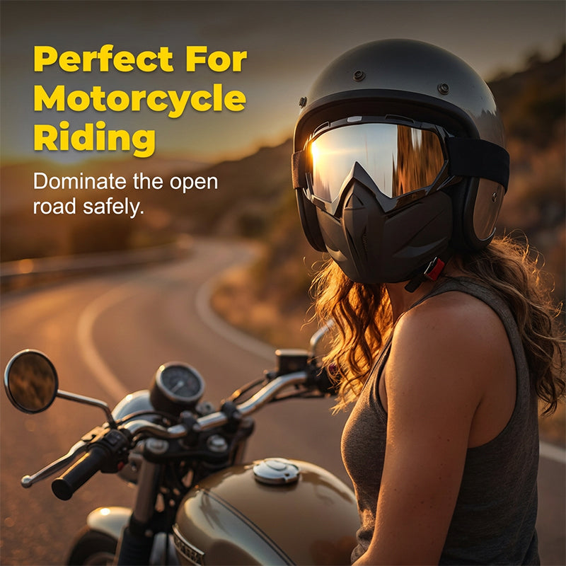 Face Shield with Removable Goggles – Polycarbonate, Anti-Fog & Welding/Motorcycle Use