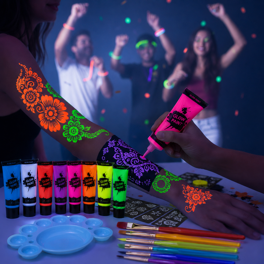 UV Body Paint – Glow-in-the-Dark, Party & Festival Set