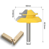 45-Degree Miter Router Bit – 8mm Shank, Carbide Blade & Teflon Coated
