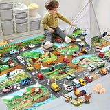 DuoPlay – Kids Play Rug with Farm & Traffic Theme