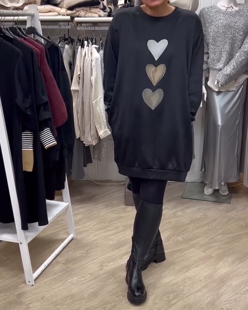 Enhanced Product Title: Francine™ Women's Long Sleeve Heart Pattern Sweatshirt - Cozy & Stylish Pullover for Everyday Wear

This optimized title includes relevant keywords while maintaining clarity and appeal for potential customers.