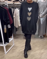 Enhanced Product Title: Francine™ Women's Long Sleeve Heart Pattern Sweatshirt - Cozy & Stylish Pullover for Everyday Wear

This optimized title includes relevant keywords while maintaining clarity and appeal for potential customers.