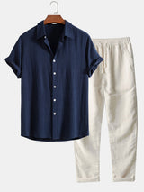 Antonio Linen Shirt & Trousers Set