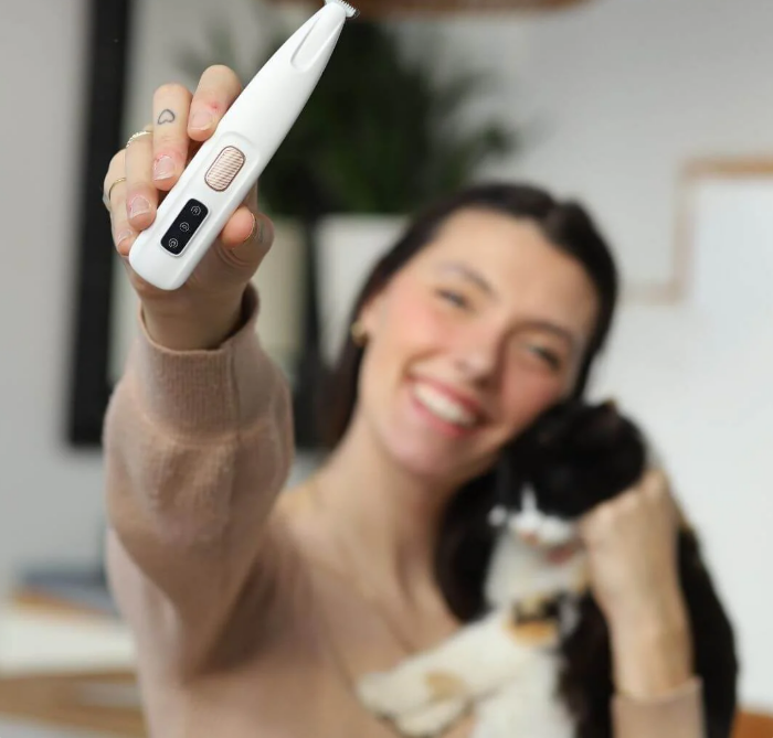 Pet Nail Clippers – Stainless Steel Blades, Non-Slip Silicone Grip, Safety Spring