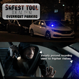 Solar-Powered LED Car Alarm Light – Anti-Theft Flashing Beacon, ABS, Red or Blue
