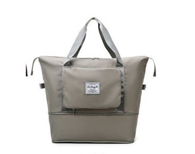 Foldable Travel Duffel Bag – Wet Compartment, 20-35L Capacity & Trolley Strap