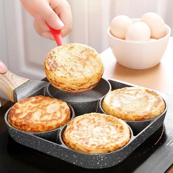 4-Cavity Omelette Pan – Non-Stick, 20cm Aluminium & Induction Compatible