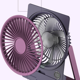 Portable USB Fan – Rechargeable Battery, Quiet Operation & Compact Design