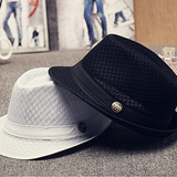 Pork Pie Mesh Hat – Breathable Summer Fedora, Unisex, Adjustable 58–60cm