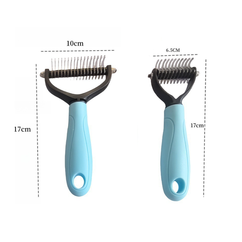 Double-Sided Dog Grooming Comb – Detangling & Thinning, Non-Slip Handle & 2 Sizes
