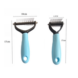 Double-Sided Dog Grooming Comb – Detangling & Thinning, Non-Slip Handle & 2 Sizes