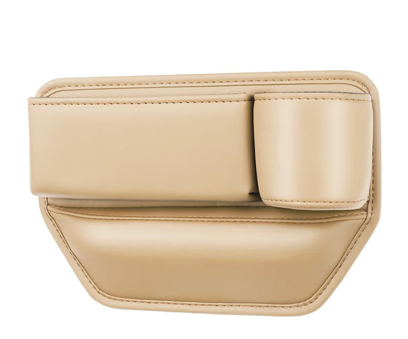 Car Seat Gap Organizer – PU Leather, Cup & Phone Holder, 2-Pack