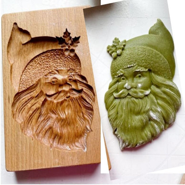 Hand-Carved Wooden Cookie Mold – Non-Stick, 20 Designs & 6–14cm