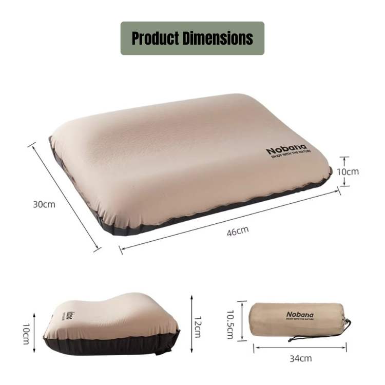 Inflatable Travel Neck Pillow – 3D Ergonomic Support, Double Valve & Compact Foldable