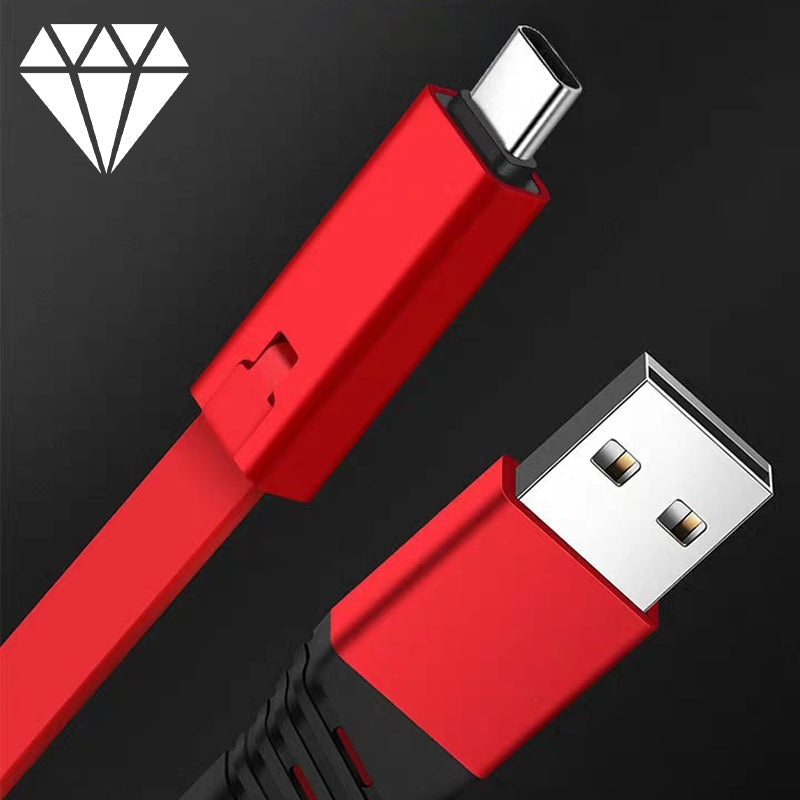 Adjustable Charging Cable – 150cm Cuttable Length & USB-C/Android/iPhone Compatible