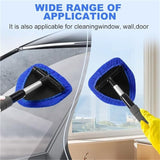 Rotating Window Cleaner – 360° Microfiber Head, Triangular Shape & Telescopic Handle