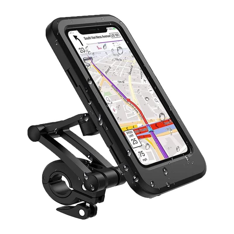Waterproof Bike Phone Mount – 15W Wireless Charging, 5000mAh, Fits 4.5–6.8 Inch Phones