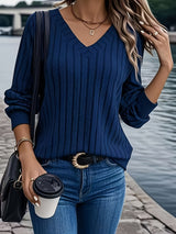 Enhanced Product Title: Joan™ - Stylish Ribbed V-Neck Sweatshirt for Women - Trendy and Comfortable Fashion Top

This optimized title includes relevant keywords while maintaining clarity and appeal for potential customers.