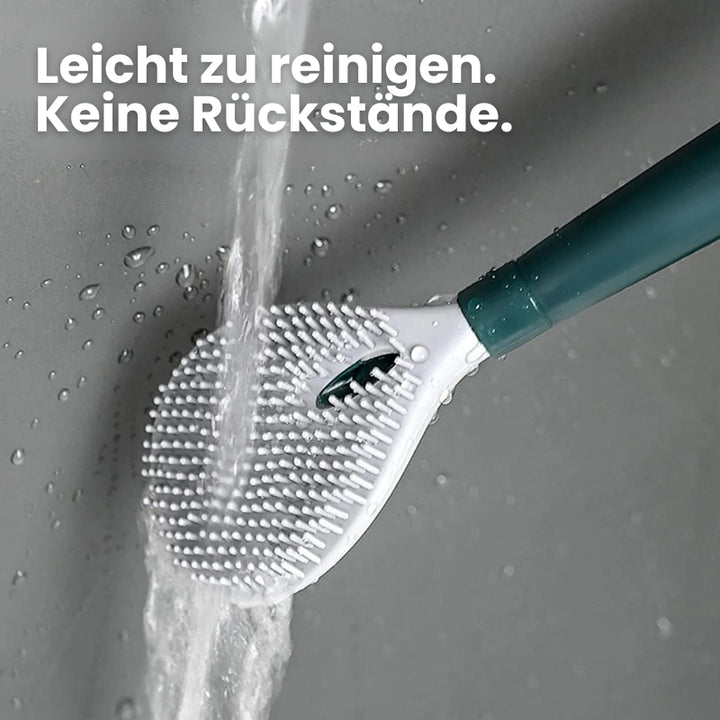 Spray Toilet Brush – No-Drill Wall Mount, Refillable Dispenser & Ventilated Holder