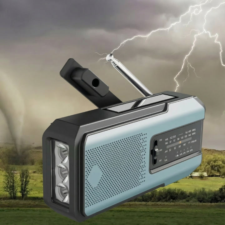 Emergency Weather Radio – Solar & Hand Crank, AM/FM/Weather & Power Bank