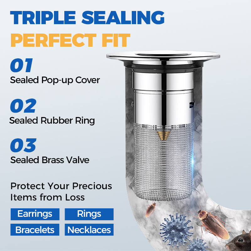 Universal Drain Strainer – Catches Hair & Debris, Tool-Free Fit, Kitchen & Bath
