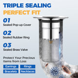 Universal Drain Strainer – Catches Hair & Debris, Tool-Free Fit, Kitchen & Bath
