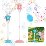 LED Bubble Machine with Remote – 50m Range, Lamp Post Design, Indoor & Outdoor