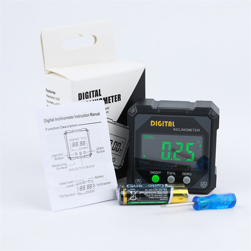 Digital Angle Finder – Magnetic, IP54 Waterproof & 360° with ±0.2° Accuracy