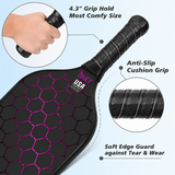 Pickleball Paddle Set Fiberglass Lightweight Rackets Balls