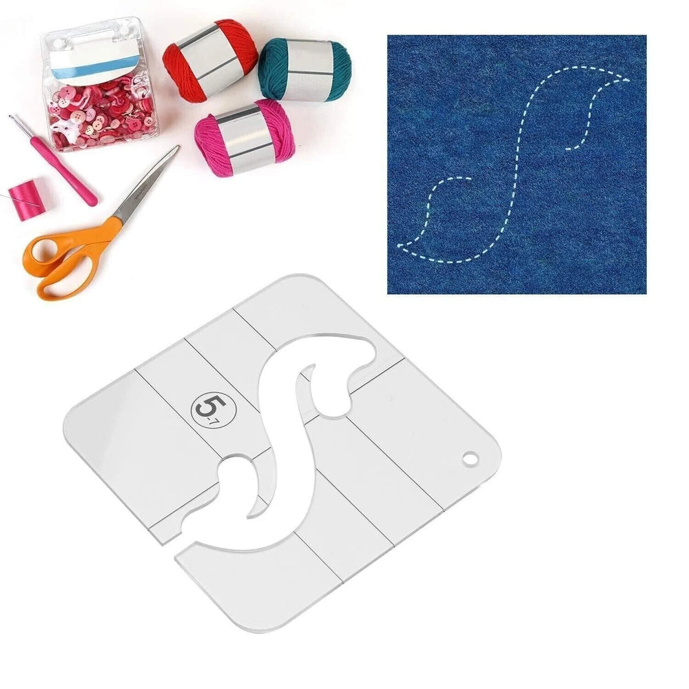Free-Motion Quilting Stencil Set – 11 Acrylic Templates & Machine Guide