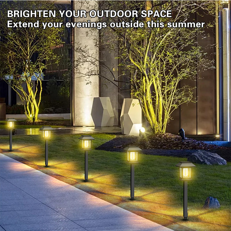 Solar Garden Path Light – Warm White LED, Up to 10 Hours & Dusk-to-Dawn