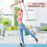Pilates-Stange mit Widerstandsbändern für effektives Ganzkörpertraining – Ideal für Fitness und Rehabilitation
