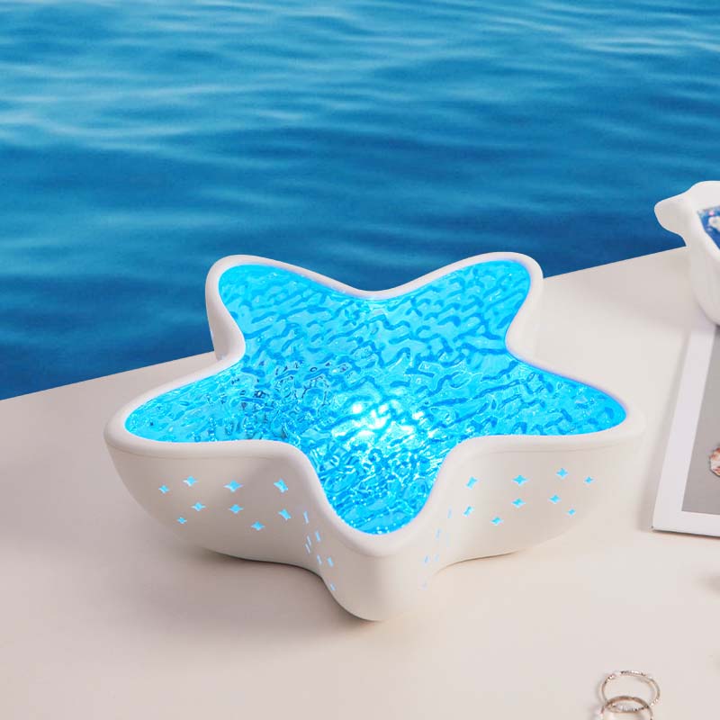 Ocean Wave Star Projector – 7 Colors, Adjustable Brightness & 1200mAh Rechargeable