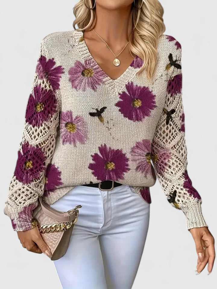 Deborah™ Lässiger Floral-Pullover für Damen - Bequemer, Modischer Sweatshirt mit Blumenmuster