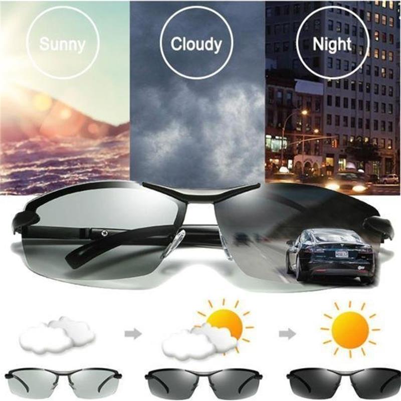 Photochromic Sunglasses – UV400 Polarized, Al-Mg Frame & Adjustable Fit