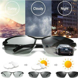Photochromic Sunglasses – UV400 Polarized, Al-Mg Frame & Adjustable Fit