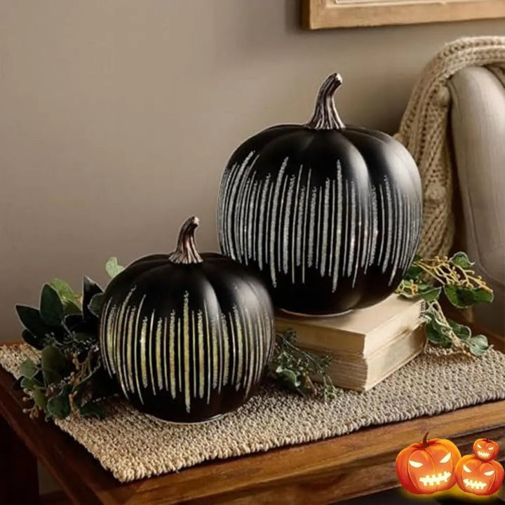 Decorative Halloween Pumpkin with Star Glow Light and Timer