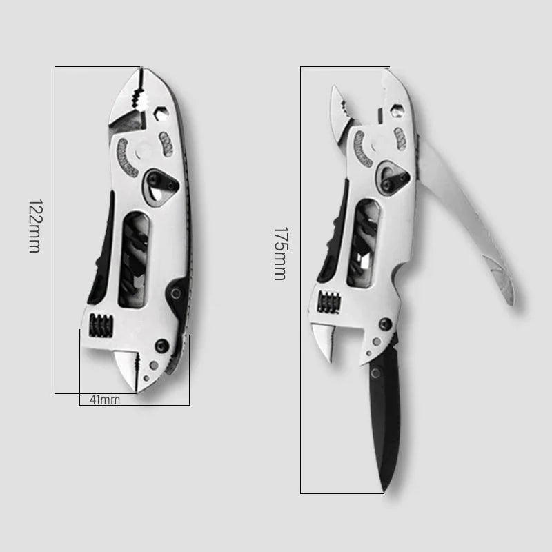 Stainless Steel Multi-Tool Pliers – Locking Mechanism, Screwdriver Bits & 156g