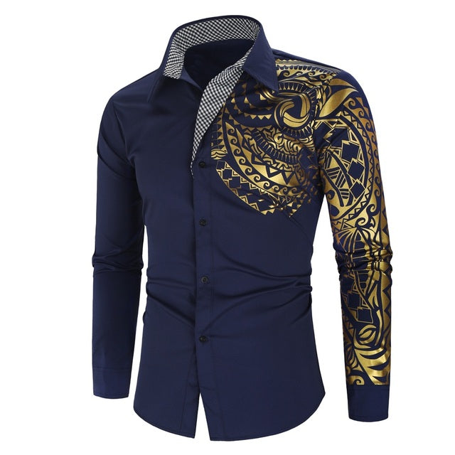 Darius – Men's Shirt with Gold Details